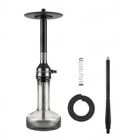 Set Hookah Neo Darkside Asli Rusia, Logam, Portabel, untuk Perjalanan, Atap Mobil, Berkemah, Taman, Hookah Shisha Nargile