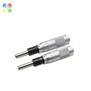 C K High Precision 0-13 Mm 0.01 Mm Round Needle Type Mini Metal Micrometer Head With Adjustment Knob Outside Micrometer Head
