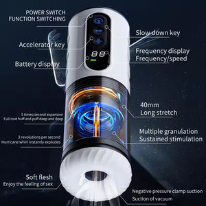 Máquina de Masturbación Automática 4 en 1, Juguetes Sexuales Orales, 9 Modos de Empuje y Rotación, Pantalla Digital, Bomba para Pene, Simulación de Penetración - Product Image 6