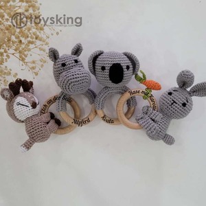 Sonaglio e <span class=keywords><strong>Anello</strong></span> Massaggiagengive in Morbido Cotone <span class=keywords><strong>con</strong></span> Motivi Animali per Neonati (0-3 Anni) Unisex - Product Image 4