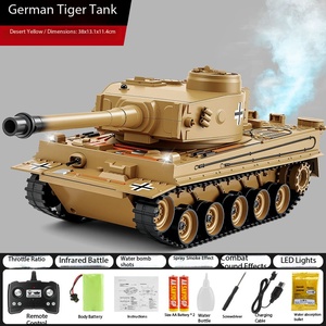 Tank télécommandé grandeur nature avec effets lumineux, sonores, fumigènes et bombes à eau, pour batailles multijoueurs infrarouges. - Product Image 4