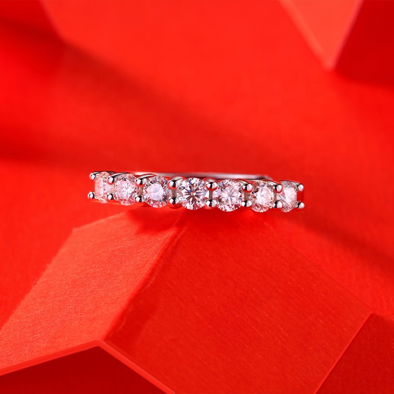 HMOIS rings customized 925 sterling silver rings women 1.0ct VVS moissanite rings jewelry women