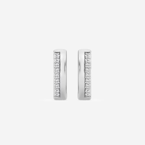 Pendientes de aro pequeños con diamantes cultivados en laboratorio de 1_10 quilates para mujer, joyería fina minimalista elegante, regalo de lujo brillante - Product Image 3