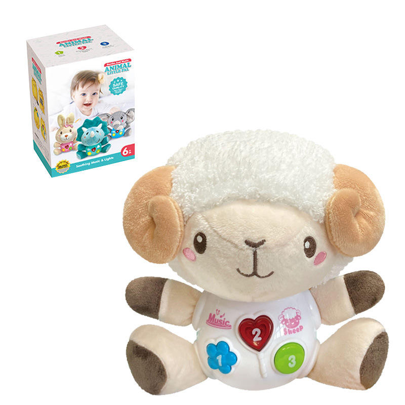 Educational Newborn Baby Soft Soothe Doll Lovely Sheep Stuffed Animals ...