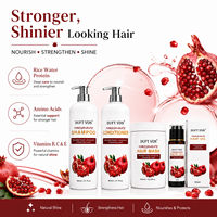 Kit de Soins Capillaires à la Grenade Rouge Naturelle 900ml pour Cheveux Afro 4C : Shampoing, Après-Shampoing, Masque, Huile et Coloration Hydratation Intense