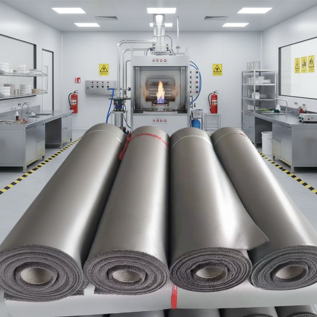High Performance Glass Fiber Fireproof Heat Resistant Waterproof Fabric with Silicon Coating for Industrial Safety Applications