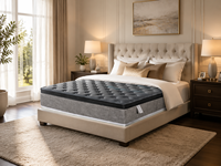 Matelas VELLORA 14 pouces OEM/ODM confortable en mousse à mémoire de forme infusée de gel, 7 zones, ressorts ensachés élastiques, latex naturel, Euro Top 36 cm