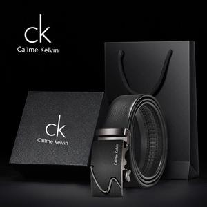 Cinturón de Cuero Genuino de Diseño Vintage para Hombre <span class=keywords><strong>Callme</strong></span> Kelvin, Longitud Personalizada, Hebilla de Cierre Automático, Correa de Cuero Vacuno de Lujo, Casual y Moderno, 4CM - Product Image 3