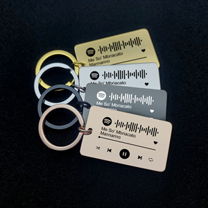 Llavero <span class=keywords><strong>de</strong></span> Acero Inoxidable Personalizable con Reproductor <span class=keywords><strong>de</strong></span> Música, Código QR para Letras, Grabado Láser con Logotipo Impreso y Tu Canción Favorita - Product Image 4