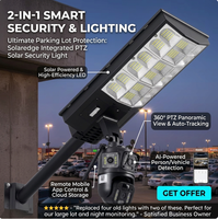 Farola Solar para Exteriores IP65, Impermeable, con Monitoreo Remoto Móvil, Farola Solar con Cámara