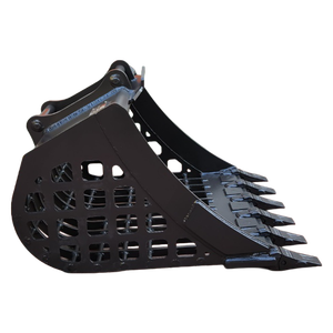 Cucharón de excavadora tipo rejilla de bajo perfil para paisajismo, ideal para la clasificación de materiales en canteras, ¡venta caliente! - Product Image 1