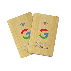 Gỗ tre Instagram Facebook bản đồ thẻ lập trình NFC gỗ NFC RFID xem xét thẻ - Product Image 1
