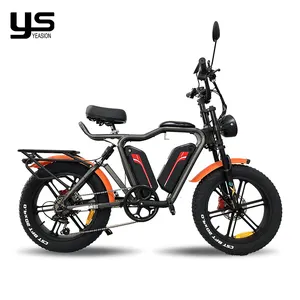 Chinese Ebike Manufacturer Dual Battery 44Ah 1000W Motor Bike Fat Tyre Full Suspension Oil Brake Fast Electric Bicycle For Man