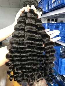 All'ingrosso colorato T1/4/30 reale brasiliano onda profonda dei <span class=keywords><strong>capelli</strong></span> umani alla rinfusa <span class=keywords><strong>per</strong></span> intrecciare le estensioni dei <span class=keywords><strong>capelli</strong></span> umani in vendita all'ingrosso - Product Image 5