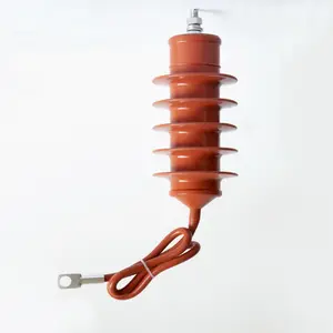 HV Fully Insulated Polymer-housed MOA 3-35kv Lightening Low Voltage Transformer Surge Arrester Drop Type Lightning Arrester