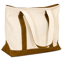 Sac fourre-tout pliable en toile beige, grande capacité, réutilisable pour les courses, sac de transport extérieur avec poignées