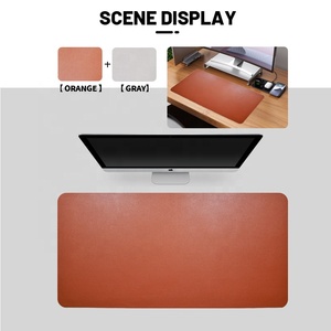 Alfombrilla de ratón personalizada para <span class=keywords><strong>PC</strong></span>, alfombrilla de escritorio de cuero de PVC PU impermeable de gamuza de Color marrón antideslizante, alfombrilla de ratón para juegos para el hogar y la Oficina - Product Image 6