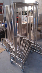 Roestvrijstalen Z Rek Hanger <span class=keywords><strong>Trolley</strong></span> Voor Hotel - Product Image 5
