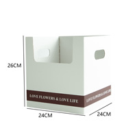 Boîte en carton ondulé pour plantes en pot, vase, boîte à fleurs, livraison de fleurs, boîte portable pour plantes en pot, emballage pour arrangement floral