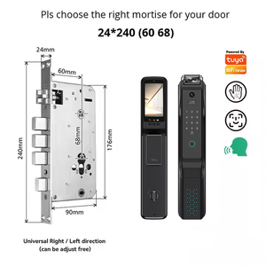 Hiện đại hoàn toàn tự động khóa thông minh thời gian thực liên lạc Wifi kiểm soát cửa đa chức năng ngoài trời cọ in nhận dạng khuôn mặt - Product Image 4