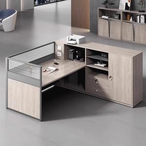 Estación <span class=keywords><strong>DE</strong></span> TRABAJO ejecutiva original y moderna <span class=keywords><strong>de</strong></span> color madera, <span class=keywords><strong>escritorio</strong></span> <span class=keywords><strong>de</strong></span> oficina para 1 persona con salida y estante para muebles <span class=keywords><strong>de</strong></span> oficina expandibles - Product Image 1