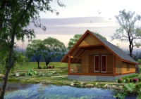 Cabane en bois préfabriquée durable et rapide à construire / Maison en bois préfabriquée / Bungalow préfabriqué pour villas de villégiature sur les îles