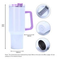 Gobelet isotherme personnalisable 40 oz en acier inoxydable à double paroi, isolé sous vide, écologique, motif chat mignon, cadeaux laser