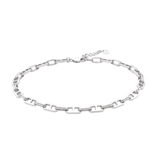 Chaîne de poignet massive et épaisse en platine Pt950 blanche, à maillons entrelacés, unisexe, pour usage quotidien et style urbain, ornement robuste en platine, cadeau - Product Image 1