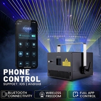 Mini projecteur laser DJ RVB 5W à animation pour scène, contrôlable par application mobile, idéal pour mariages, soirées, clubs et salles de spectacle