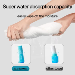 <span class=keywords><strong>Serviette</strong></span> sèche épaissie jetable de vente chaude <span class=keywords><strong>couleur</strong></span> blanche pour le nettoyage de la salle de bain pour la randonnée de camping corporel - Product Image 6