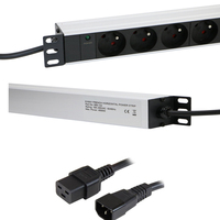 PDU de type français 6 voies, 8 voies, 16A, 250vac, prise européenne, montage en rack, PDU intelligent