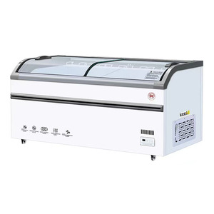 1.5m di raffreddamento diretto orizzontale armadietto supermercato commerciale congelatore vetro <span class=keywords><strong>scorrevole</strong></span> coperchio curvo petto - Product Image 5