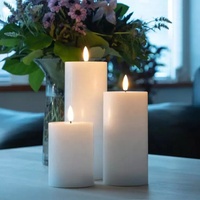 Bougies à piles en forme de faire des bougies Led personnalisées Festival de décoration rechargeable accepter le logo des clients 80G