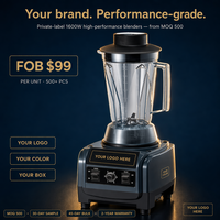 Mixtec – Mixeur Commercial Haute Performance 1600W avec Moteur en Cuivre Pur, Vitesse Variable, Fonction Pulse, Bol en PC de Qualité Alimentaire, OEM ODM