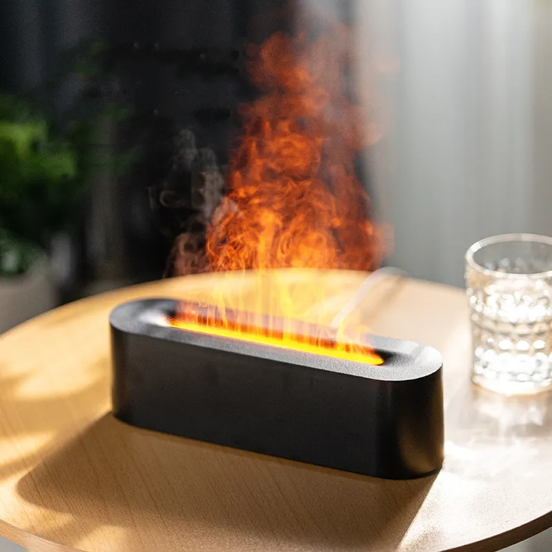 2023 neue Ultraschall Aroma therapie beliebte bunte ätherische Öl USB vulkanische Flamme Aroma Diffusor mit Timing