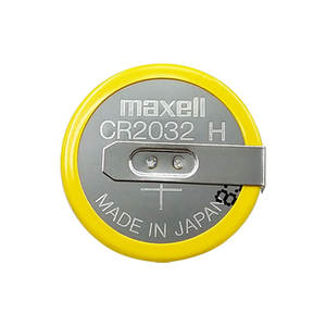 Batteria a bottone <span class=keywords><strong>Maxell</strong></span> CR2032H con terminale a saldare, adatta per strumenti di monitoraggio della pressione pneumatici con sensore integrato e schede madri di apparecchiature. - Product Image 1