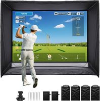 Rideau de golf, filet d'entraînement, simulateur, écran de frappe haute définition, housse de protection pour projection intérieure, marque Xhy201 300x240x150cm