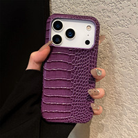 Funda para Teléfono con Patrón de Cocodrilo para iPhone 17 Pro 16 Pro Max, Diseño Degradado, 15/14/13 Pro, Estilo Moderno
