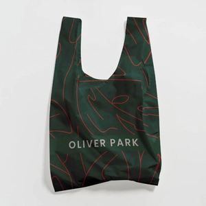 Wholesale Custom Printed Eco-friendly Polyester <b>Folding</b> Extra Large Shoulder Strap Reusable Shopping <b>Bag</b> Promotions - Product Image 2