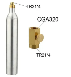 Goedkope Prijs 0.6l Soda Cilinder Co2 Gasfles Voor Soda Water Aluminium Fles Co2 Cilinder Vulmachine - Product Image 5