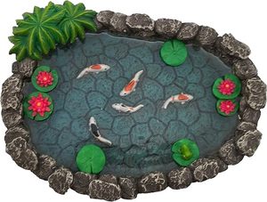 Étang miniature pour un jardin de fées. Un étang miniature pour un jardin de fées miniature et des accessoires de jardin enchanté - Product Image 3