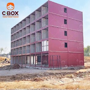 Cbox Quick Assembly Prefab Modular Office Mobile Living Building Temporary Worker Housing Mining Camp Flat Pack <b>Container</b> House - Product Image 2