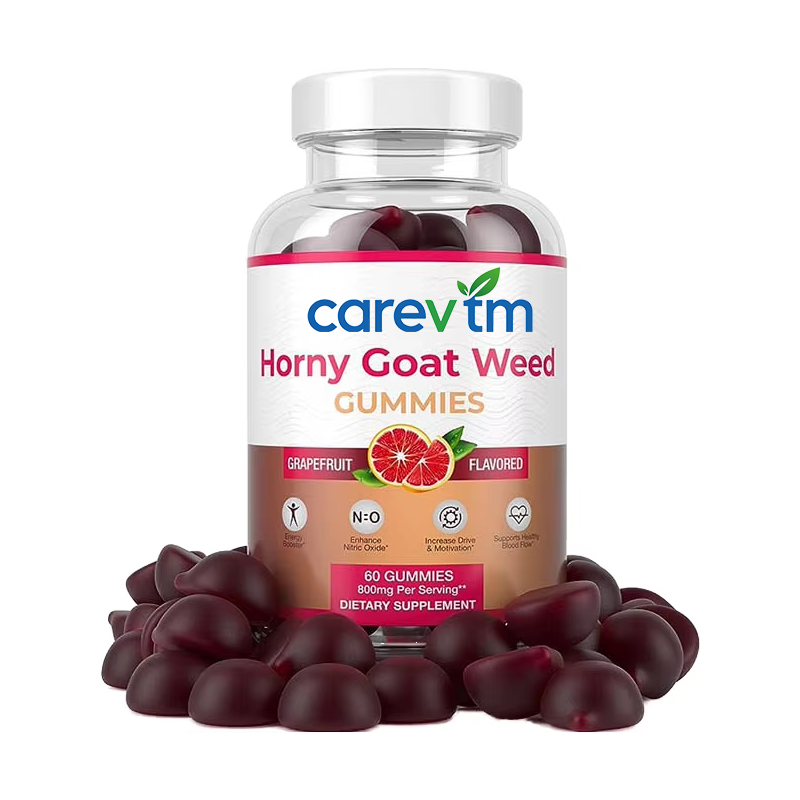 Wholesale CareVtm Horny Goat Weed Gummies | 800mg Per Serving, Grapefruit Flavor Enhances Drive, Motivation &