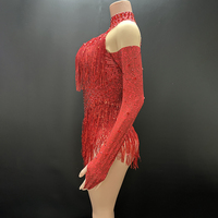 Novance Y4489 Vêtements pour femmes Robes d'été 2025 Tenues de scène à manches longues avec pompons pour la danse des filles