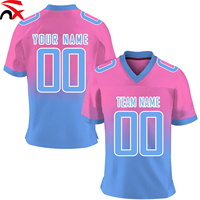 Maillot de rugby personnalisé avec logo OEM, maillot de football dégradé, maillot de football en mesh respirant, uniforme d'entraînement d'équipe