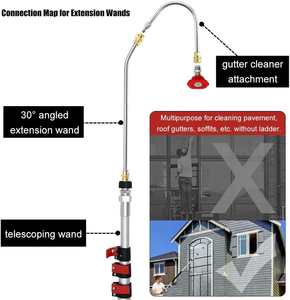 Nouveau 5.5 mètres 18FT télescopique <span class=keywords><strong>toit</strong></span> nettoyeur haute pression pulvérisateur <span class=keywords><strong>Lance</strong></span> - Product Image 4