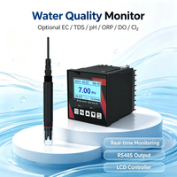 Sonde et contrôleur de qualité de l'eau RS485 en temps réel, avec options de surveillance EC, TDS, pH, ORP, DO, Cl2, turbidité pour l'aquaculture et les eaux usées