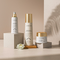 Ensemble de flacons cosmétiques antidérapants ovales givrés de 30 ml, 50 ml, 100 ml, 120 ml en PETG, flacon de sérum, de toner, de lotion, flacon pompe pour soins de la peau