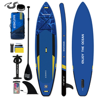 Planche de paddle gonflable double couche SKATINGER, style populaire, conception OEM avec pompe manuelle, sac à dos et laisse