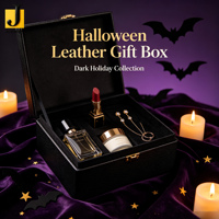 Housse en cuir silicone imperméable extensible métallique de luxe Jemery pour étui de palette de maquillage d'Halloween